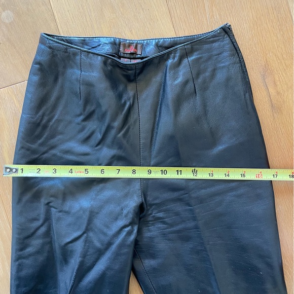 Black leather bootcut pants - Picture 6 of 7